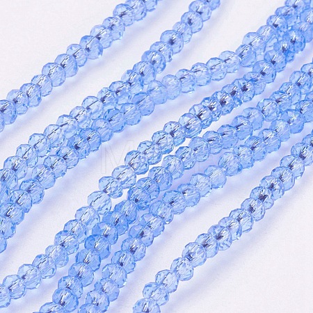Transparent Glass Beads Strands X-GLAA-R135-2mm-07-1