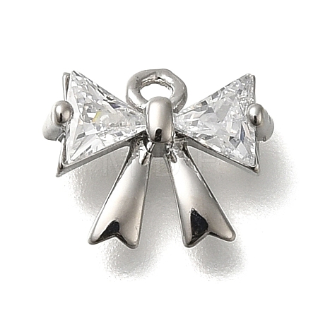 Rack Plating Brass Micro Pave Cubic Zirconia Charms KK-M014-02B-P-1