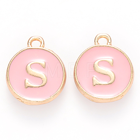Golden Plated Alloy Enamel Charms X-ENAM-S118-07S-1