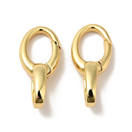 Brass Spring Gate Rings KK-J301-04G-1