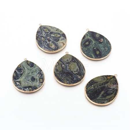 Natural Kambaba Jasper Pendants G-E526-01L-1