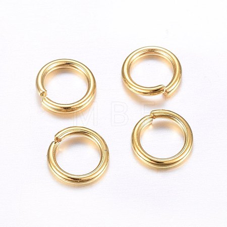 304 Stainless Steel Open Jump Rings STAS-O098-02G-08-1