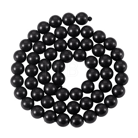 1 Strand Natural Shungite Beads Strands G-TA0003-34B-1