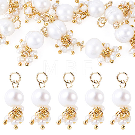 12Pcs Potato Natural Cultured Freshwater Pearl Pendants PALLOY-TA00386-1