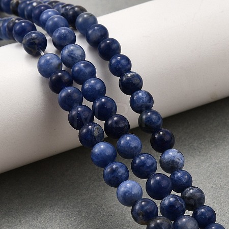 Natural Sodalite Round Beads Strands G-E329-10mm-39-1