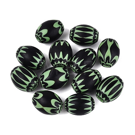 Handmade Millefiori Glass Barrel Beads LA-N002-19D-1