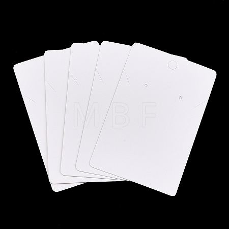 Rectangle Paper One Pair Earring Display Cards with Hanging Hole CDIS-YW0001-04-1