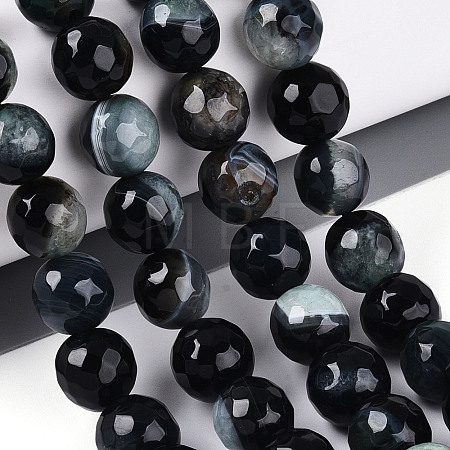 Dyed & Heated Natural Fire Crackle Agate Beads Strands G-N359-01B-02-1