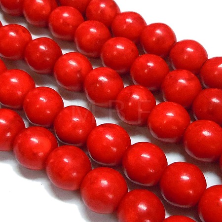Synthetical Howlite Beads TURQ-G609-8mm-1