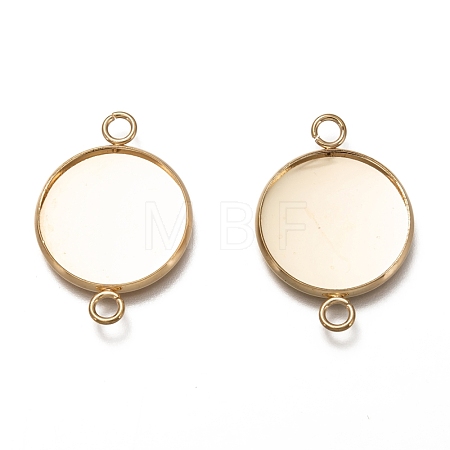 304 Stainless Steel Cabochon Connector Settings STAS-H130-23E-G-1