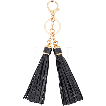 1Pc PU Leather Tassel Keychains KEYC-CL0001-50C-1