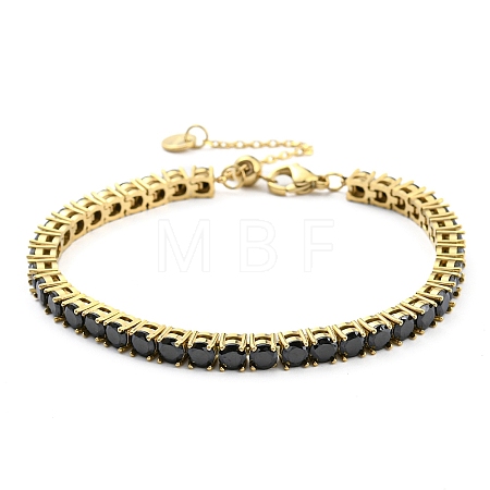 Rhinestone Bracelet BJEW-C049-01G-04-1