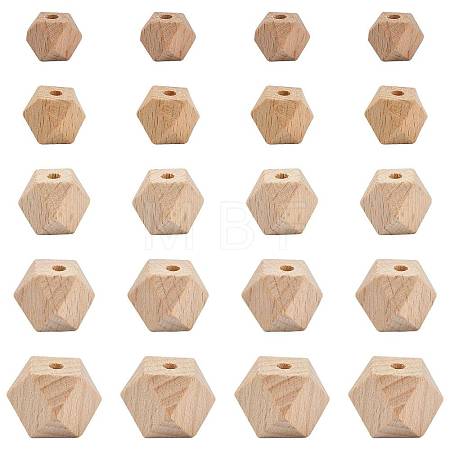 20Pcs 5 Styles Wood Beads WOOD-FS0002-59-1