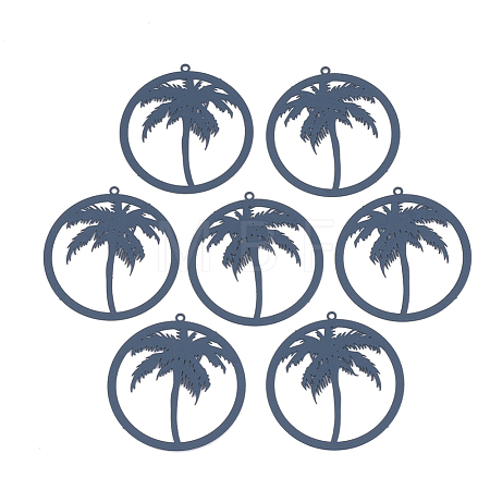 430 Stainless Steel Filigree Pendants X-STAS-S108-13B-1