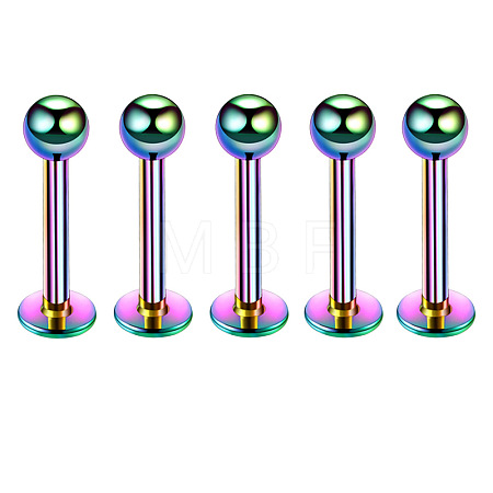 304 Stainless Steel Round Internally Threaded Labrets for Women Men WG9B6EB-26-1