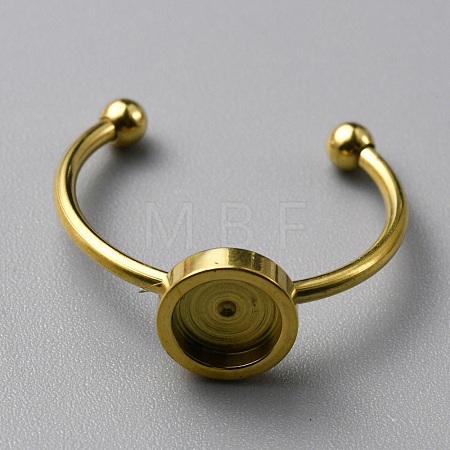 304 Stainless Steel Cuff Ring Components FIND-WH0129-74B-G-1