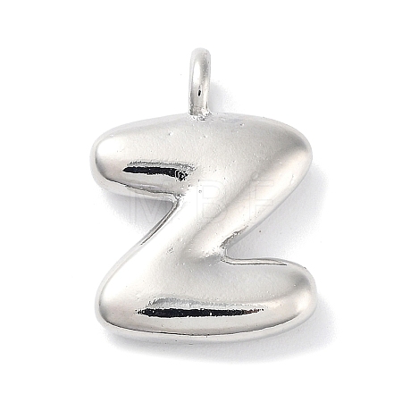 Rack Plating Brass Balloon Letter Pendants X-KK-C050-01P-Z-1