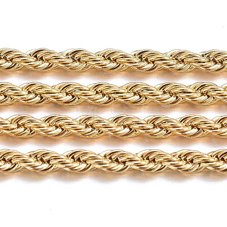 Handmade Ion Plating(IP) 304 Stainless Steel Rope Chains STAS-P203-F03-1