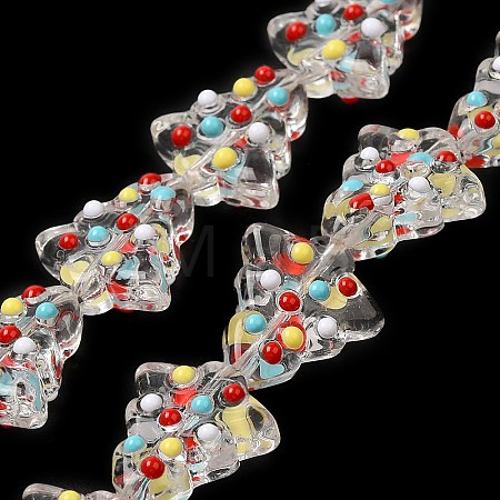 Handmade Bumpy Glass Beads Strands LAMP-F032-08J-1