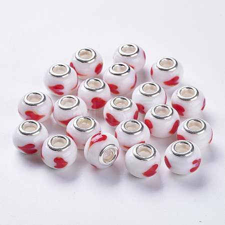 Handmade Lampwork European Beads LAMP-S193-008E-1