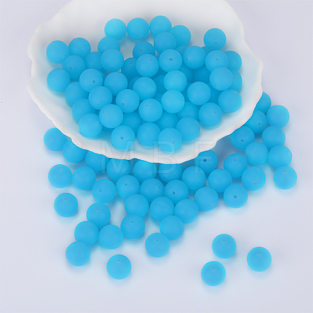 Round Silicone Focal Beads SI-JX0046A-21-1
