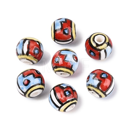 Handmade Porcelain Beads PORC-Q007-07D-1