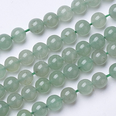 Natural Green Aventurine Beads Strands G-D855-09-10mm-1