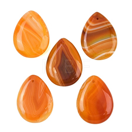Natural Banded Agate Pendants GG-K002-02D-1