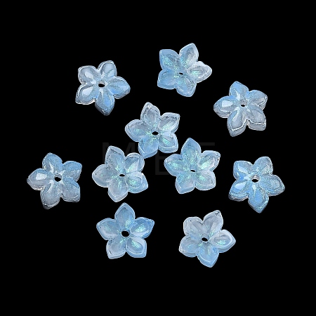 Dyed & Heated Glass Bead Caps X-GLAA-Z019-02L-1