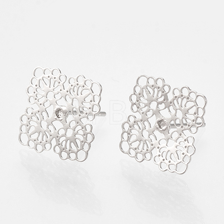 Brass Stud Earrings KK-S345-276P-1