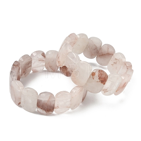 Natural Ferruginous Quartz Beads Stretch Bracelets for Women Men BJEW-I323-02X-1