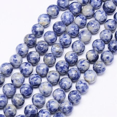 Natural Blue Spot Jasper Bead Strands G-F425-26-1