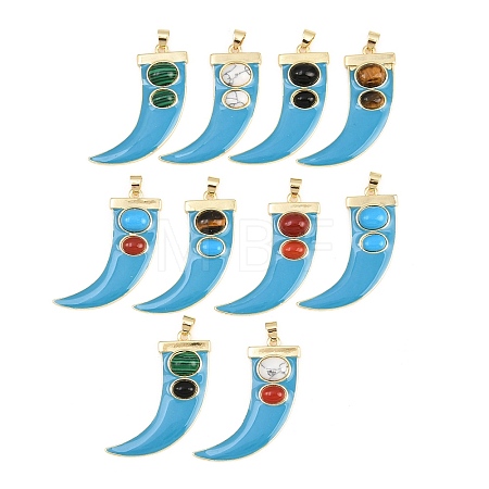 Natural & Synthetic Mixed Gemstone Pendants KK-H267-012G-05-1