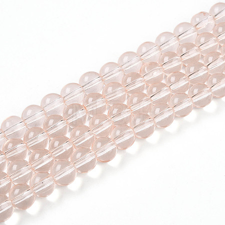Baking Paint Transparent Glass Beads X1-DGLA-N006-8mm-02-1