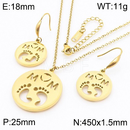 Mother's Day 304 Stainless Steel Jewelry Sets WGD8F21-03-1