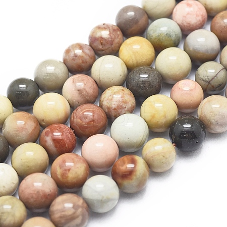 Natura Ocean Jasper Beads Strands G-D0001-07-6mm-1