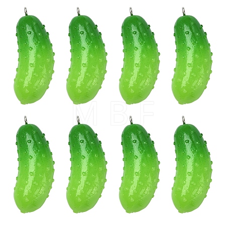 10Pcs Opaque Resin Vegetable Pendants RESI-YW0005-65-1