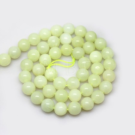 Natural New Jade Beads Strands X-G-G763-09-8mm-1