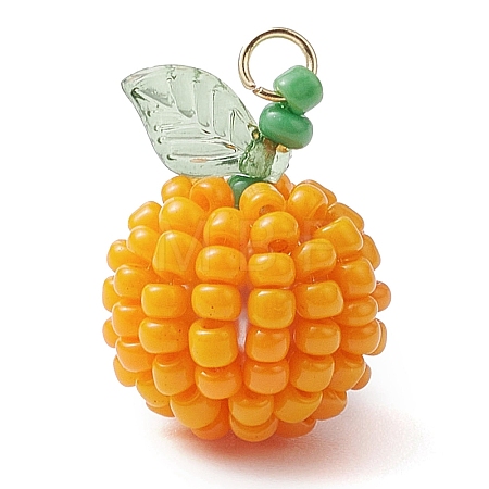 Seed Beads Beaded Pendants PALLOY-TA00159-03-1