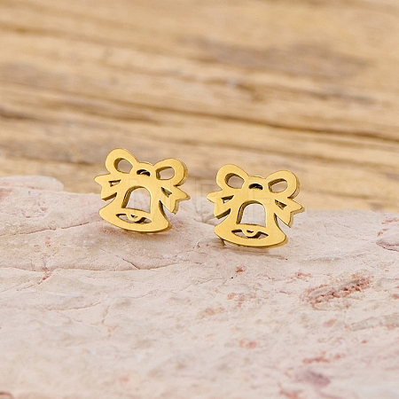 304 Stainless Steel Stud Earrings EJEW-I321-01G-02-1