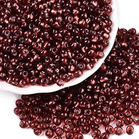 6/0 Baking Paint Transparent Fringe Glass Seed Beads X1-SEED-N006-06D-1