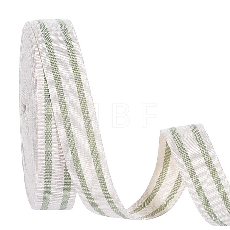Cotton Stripe Pattern Ribbon OCOR-WH0078-550B-1