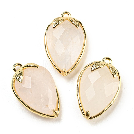Natural Quartz Crystal Faceted Pendants G-M431-06G-09-1