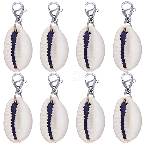30Pcs Natural Cowrie Shell Pendant Decorations HJEW-SC0001-42-1