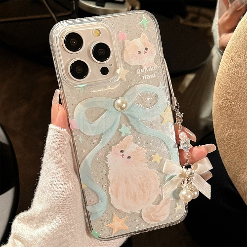 Cute Cartoon Cat TPU Plastic Mobile Phone Cover PW-WGF333E-06-1