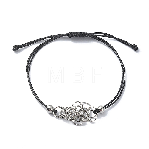 304 Stainless Steel Macrame Pouch Bracelet Making for Stone Holder AJEW-JB01193-01-1