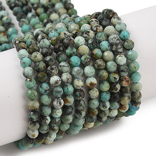 Natural African Turquoise(Jasper) Beads Strands G-P472-01-1