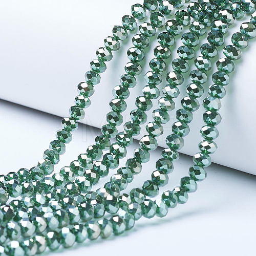 Electroplate Glass Beads Strands EGLA-A034-T4mm-C03-1