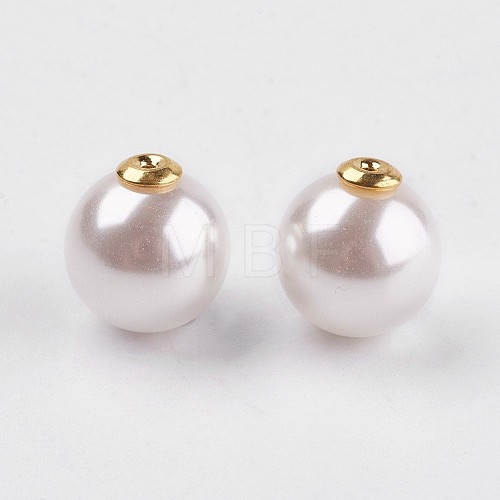 Acrylic Pearl Ear Nuts OACR-WH0002-01C-1