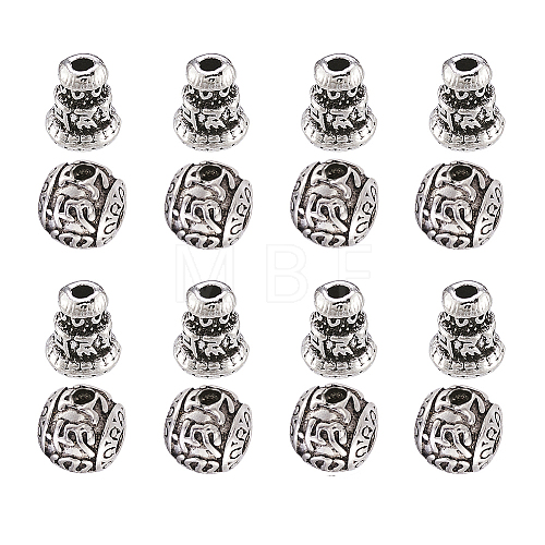 Tibetan Style Alloy Guru Bead Sets PALLOY-TAC0009-14AS-1